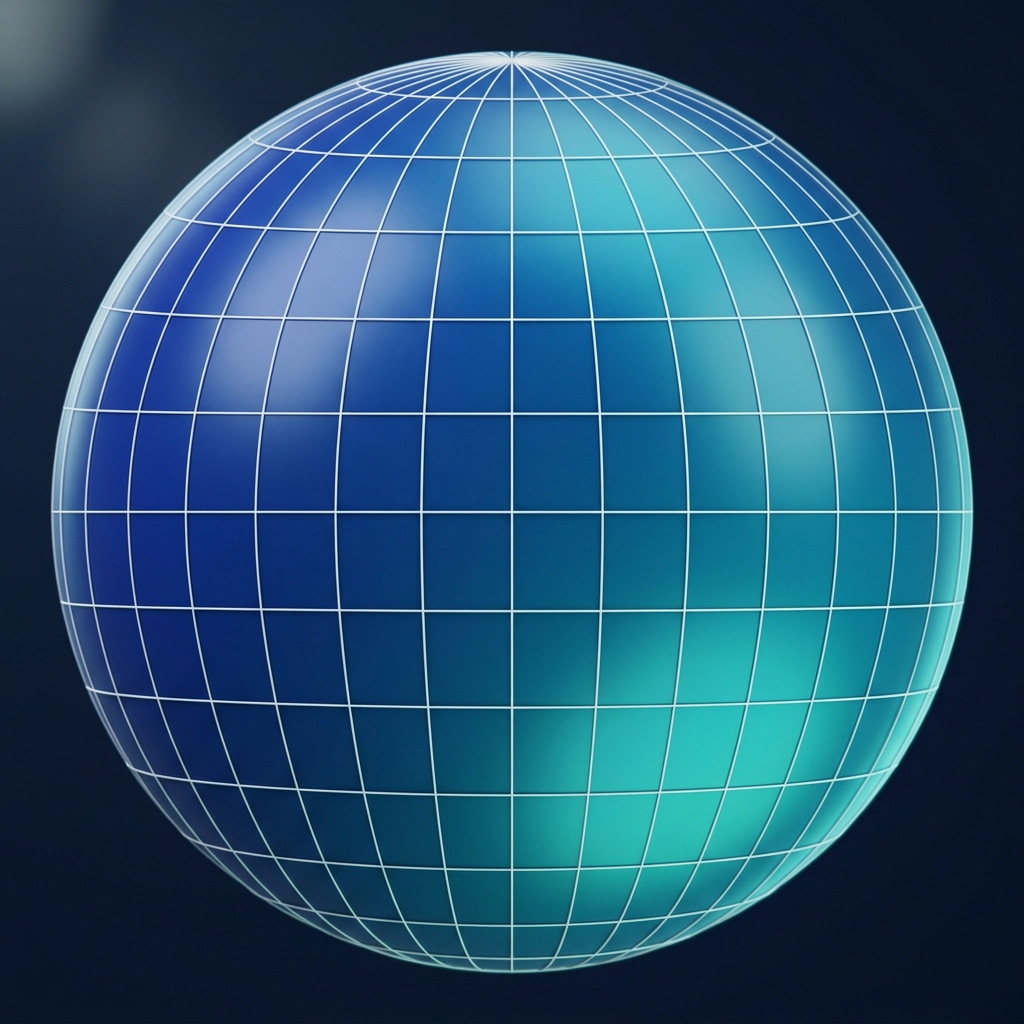 3D sphere generated using Cartesian equation x² + y² + z² = r² visualized in interactive 3D space