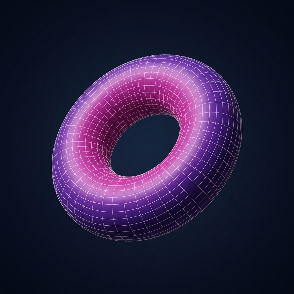 3D torus donut shape visualized using parametric equations in the 3D graph calculator